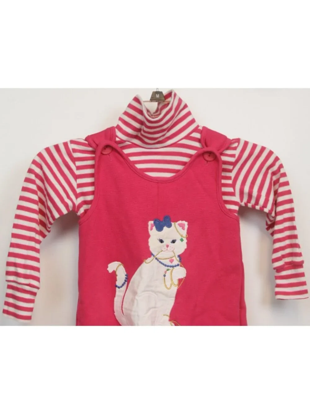 Kellys Kids 2pc Jumper Turtleneck Shirt sz 2 Fancy Cat Coveralls Dress up Winter